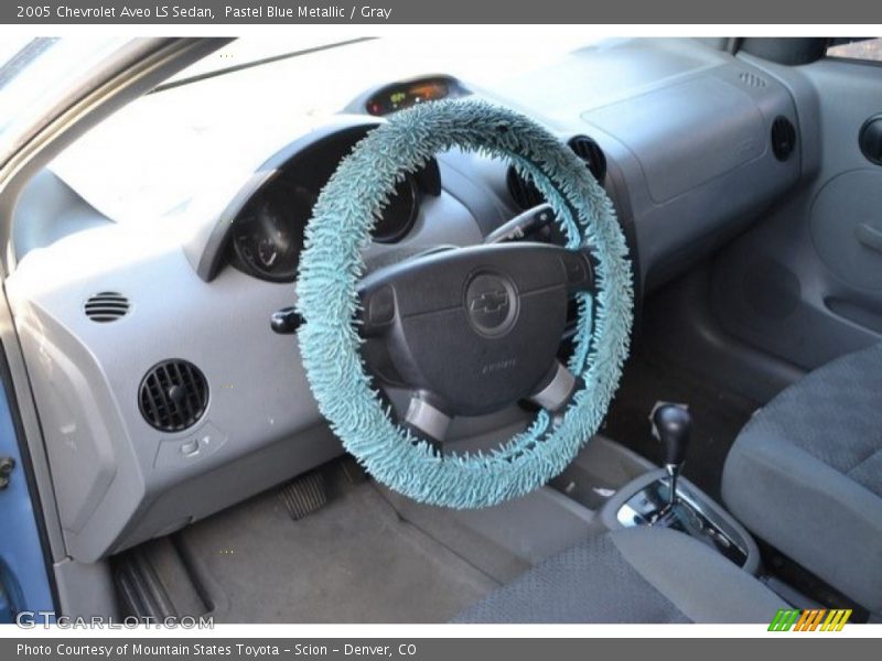 Pastel Blue Metallic / Gray 2005 Chevrolet Aveo LS Sedan