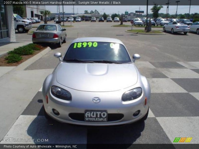 Sunlight Silver Metallic / Black 2007 Mazda MX-5 Miata Sport Hardtop Roadster