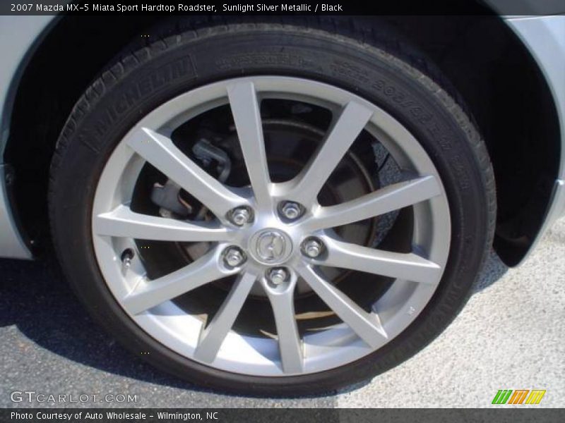 Sunlight Silver Metallic / Black 2007 Mazda MX-5 Miata Sport Hardtop Roadster