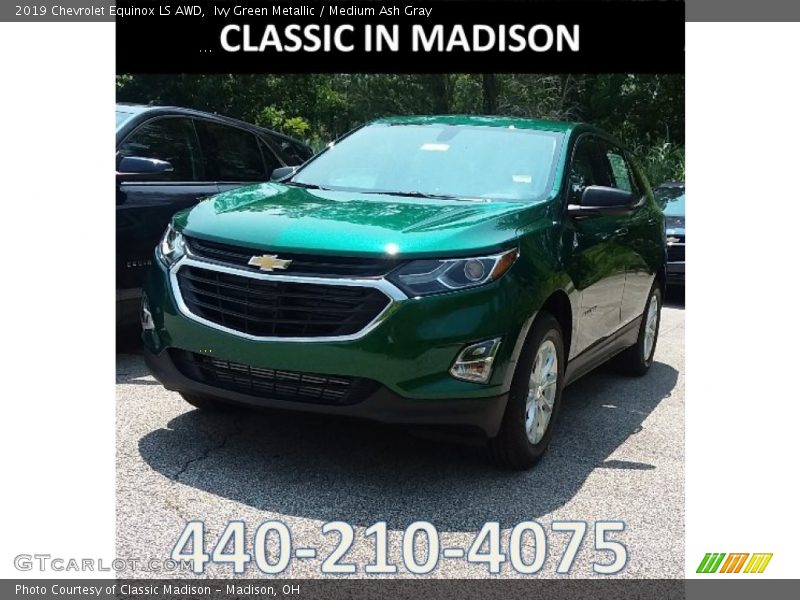 Ivy Green Metallic / Medium Ash Gray 2019 Chevrolet Equinox LS AWD