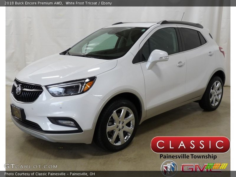 White Frost Tricoat / Ebony 2018 Buick Encore Premium AWD