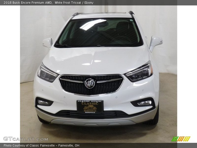 White Frost Tricoat / Ebony 2018 Buick Encore Premium AWD