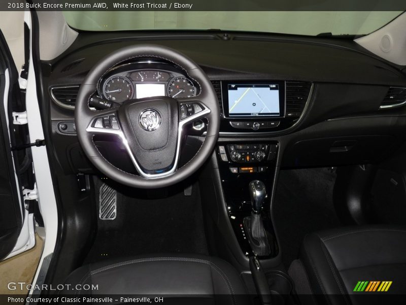 White Frost Tricoat / Ebony 2018 Buick Encore Premium AWD