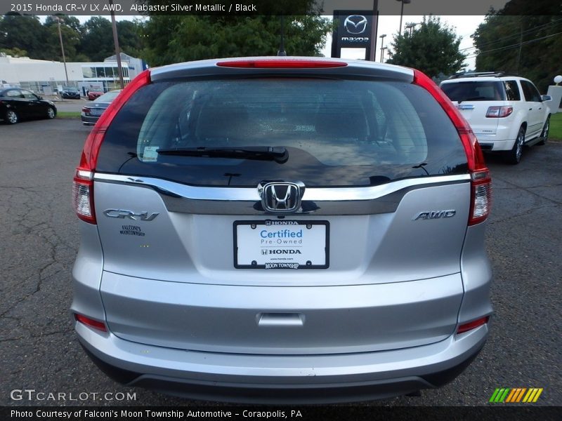 Alabaster Silver Metallic / Black 2015 Honda CR-V LX AWD