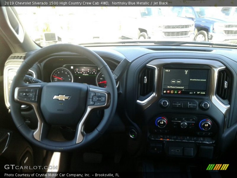 Northsky Blue Metallic / Jet Black 2019 Chevrolet Silverado 1500 High Country Crew Cab 4WD