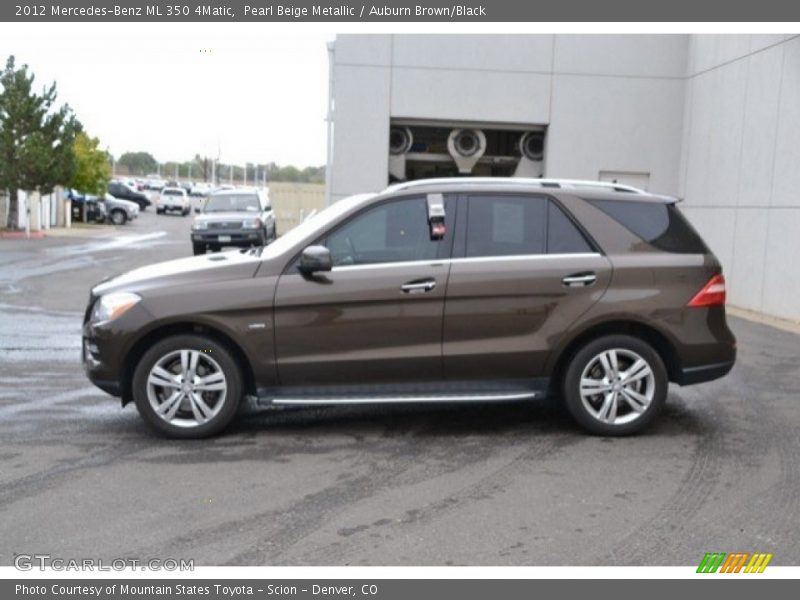 Pearl Beige Metallic / Auburn Brown/Black 2012 Mercedes-Benz ML 350 4Matic