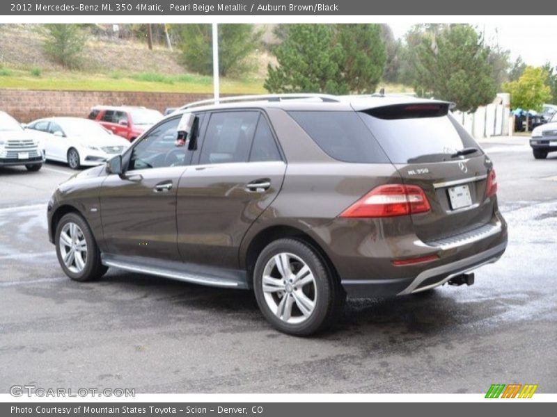 Pearl Beige Metallic / Auburn Brown/Black 2012 Mercedes-Benz ML 350 4Matic