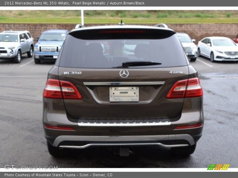 Pearl Beige Metallic / Auburn Brown/Black 2012 Mercedes-Benz ML 350 4Matic