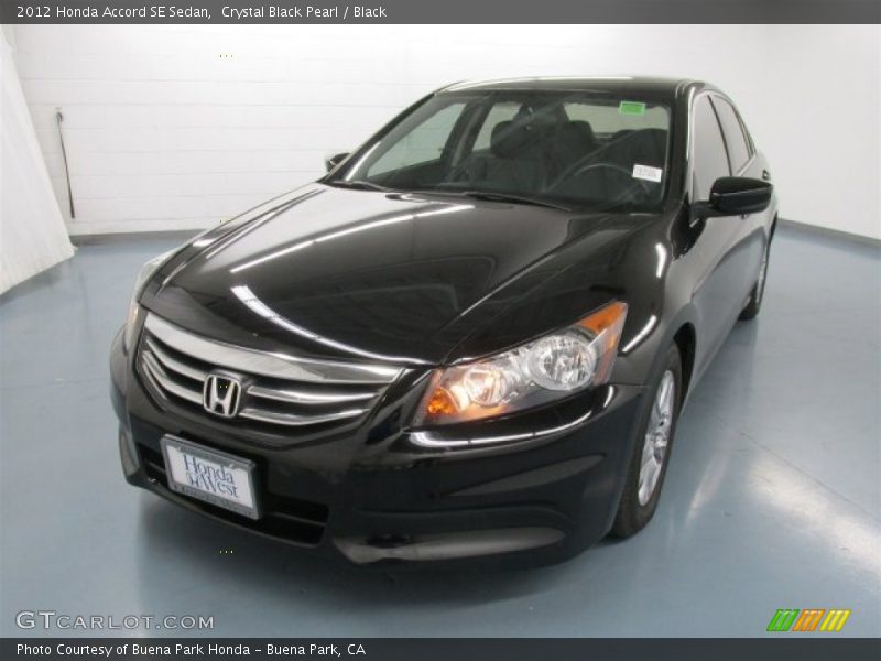 Crystal Black Pearl / Black 2012 Honda Accord SE Sedan