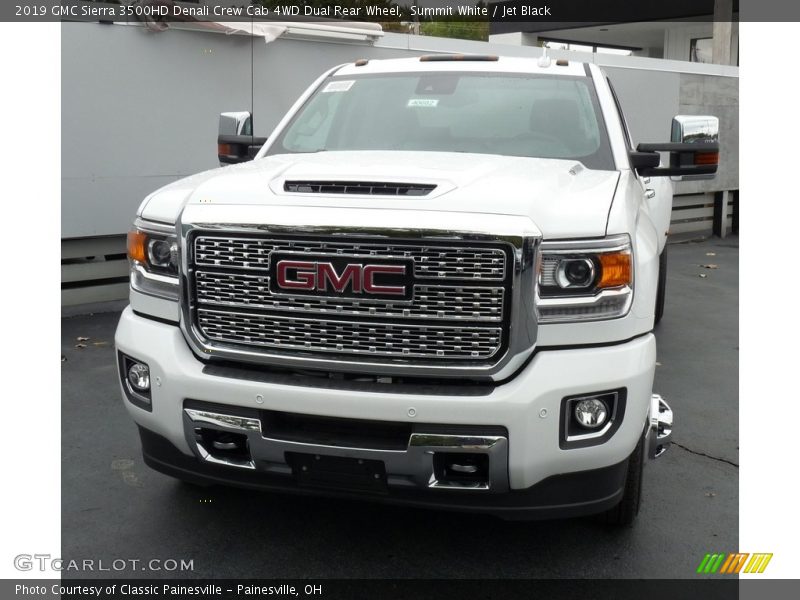 Summit White / Jet Black 2019 GMC Sierra 3500HD Denali Crew Cab 4WD Dual Rear Wheel