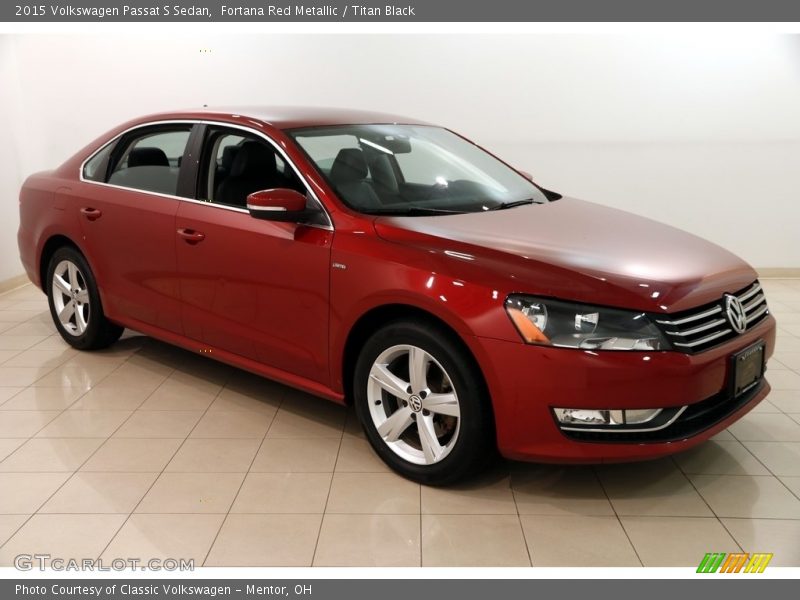 Fortana Red Metallic / Titan Black 2015 Volkswagen Passat S Sedan