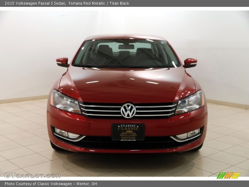 Fortana Red Metallic / Titan Black 2015 Volkswagen Passat S Sedan