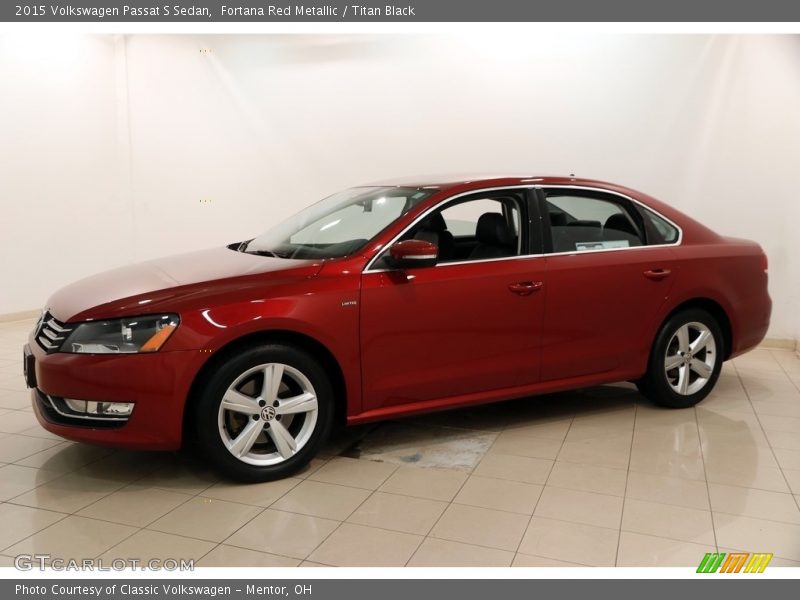 Fortana Red Metallic / Titan Black 2015 Volkswagen Passat S Sedan