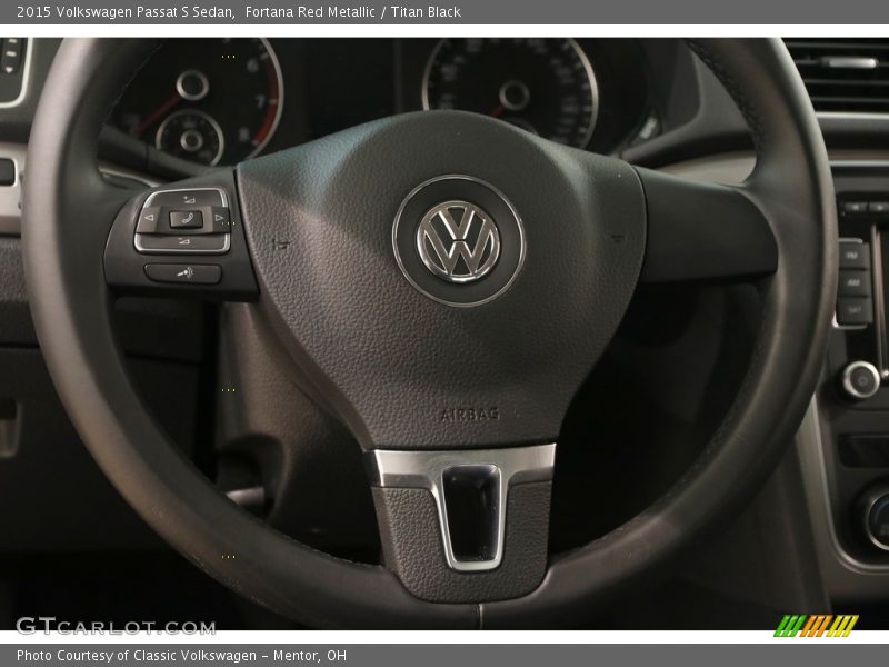 Fortana Red Metallic / Titan Black 2015 Volkswagen Passat S Sedan