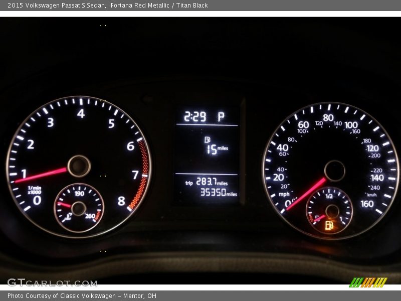 Fortana Red Metallic / Titan Black 2015 Volkswagen Passat S Sedan