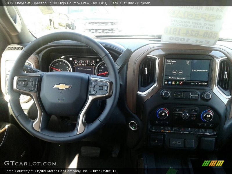 Black / Jet Black/Umber 2019 Chevrolet Silverado 1500 High Country Crew Cab 4WD
