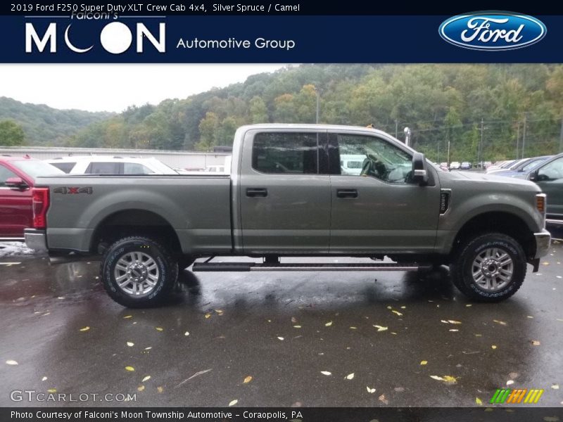 Silver Spruce / Camel 2019 Ford F250 Super Duty XLT Crew Cab 4x4