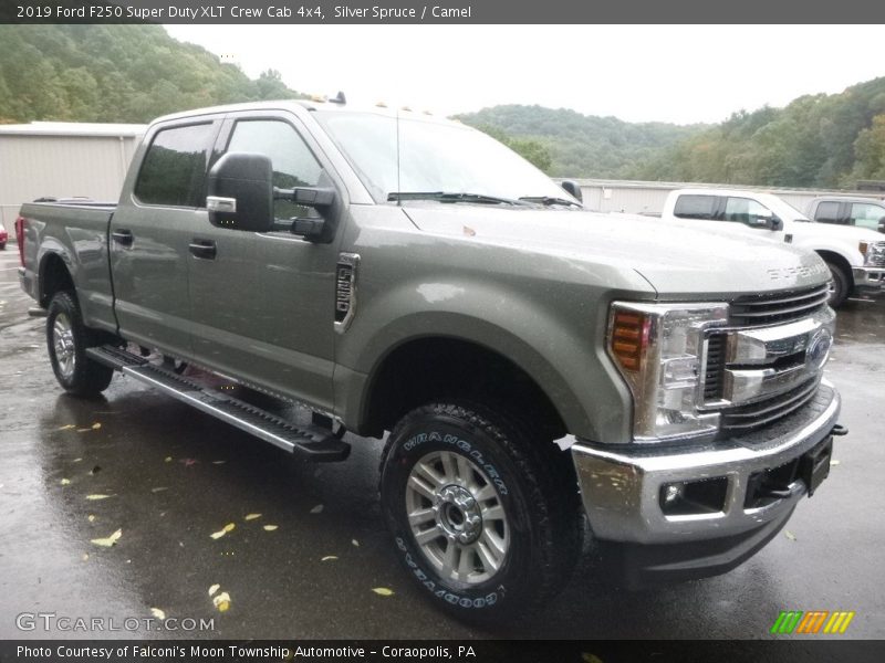 Silver Spruce / Camel 2019 Ford F250 Super Duty XLT Crew Cab 4x4