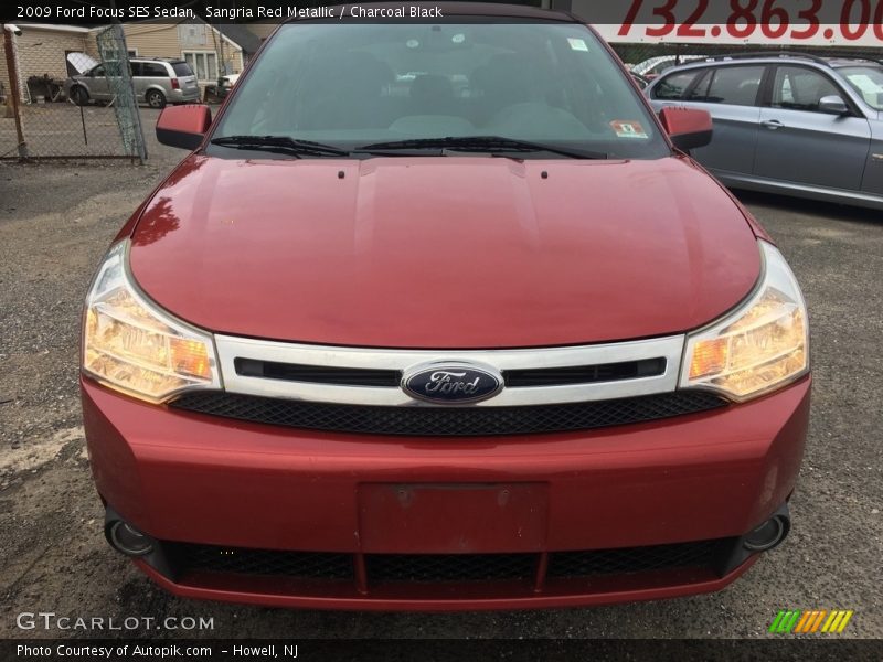 Sangria Red Metallic / Charcoal Black 2009 Ford Focus SES Sedan