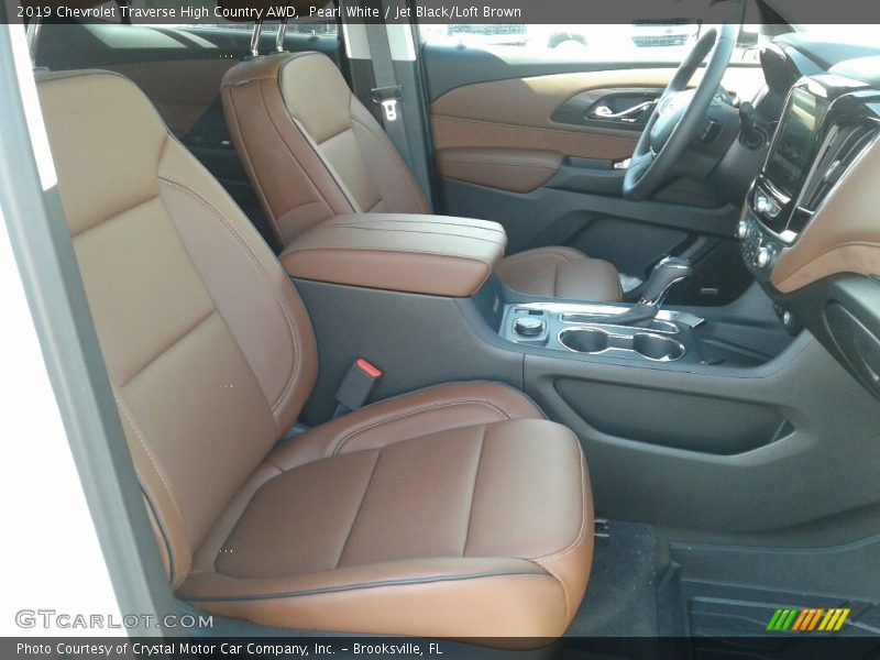 Pearl White / Jet Black/Loft Brown 2019 Chevrolet Traverse High Country AWD