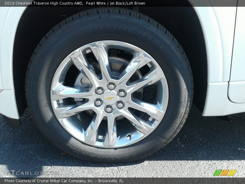 Pearl White / Jet Black/Loft Brown 2019 Chevrolet Traverse High Country AWD