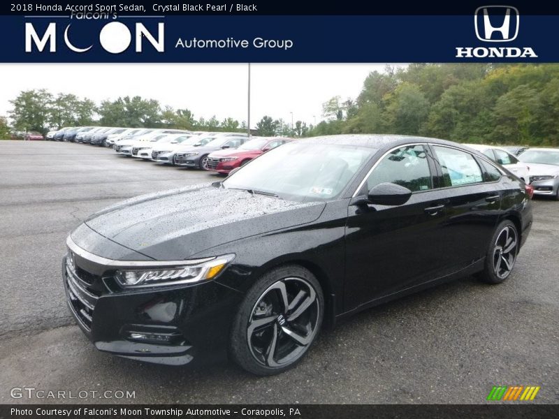 Crystal Black Pearl / Black 2018 Honda Accord Sport Sedan