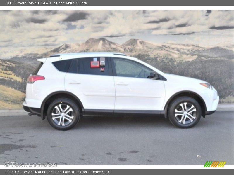 Super White / Black 2016 Toyota RAV4 LE AWD