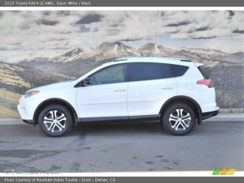 Super White / Black 2016 Toyota RAV4 LE AWD