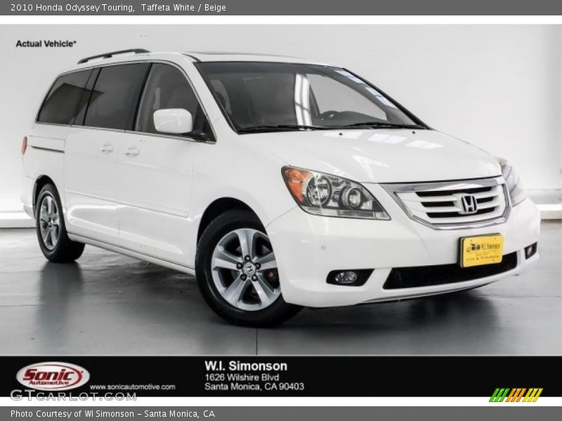 Taffeta White / Beige 2010 Honda Odyssey Touring