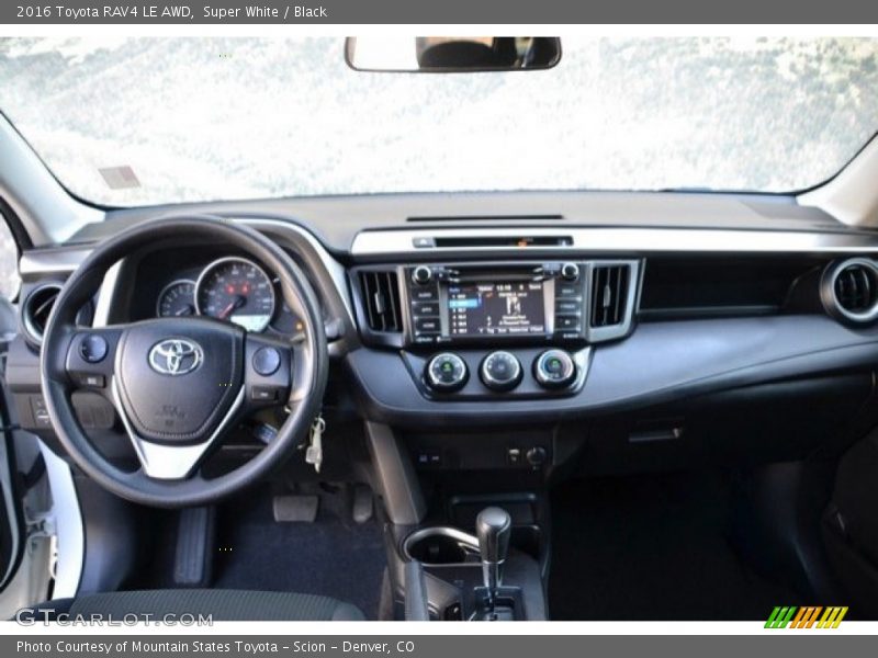 Super White / Black 2016 Toyota RAV4 LE AWD