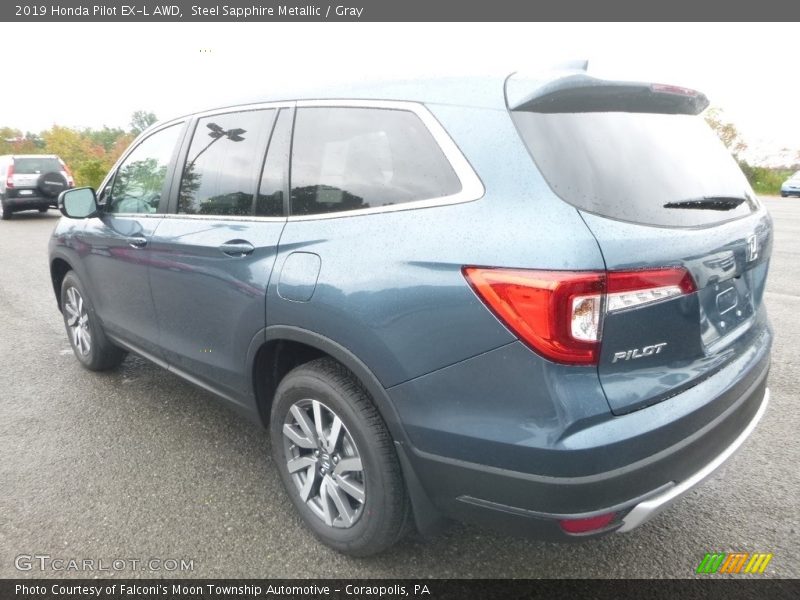 Steel Sapphire Metallic / Gray 2019 Honda Pilot EX-L AWD