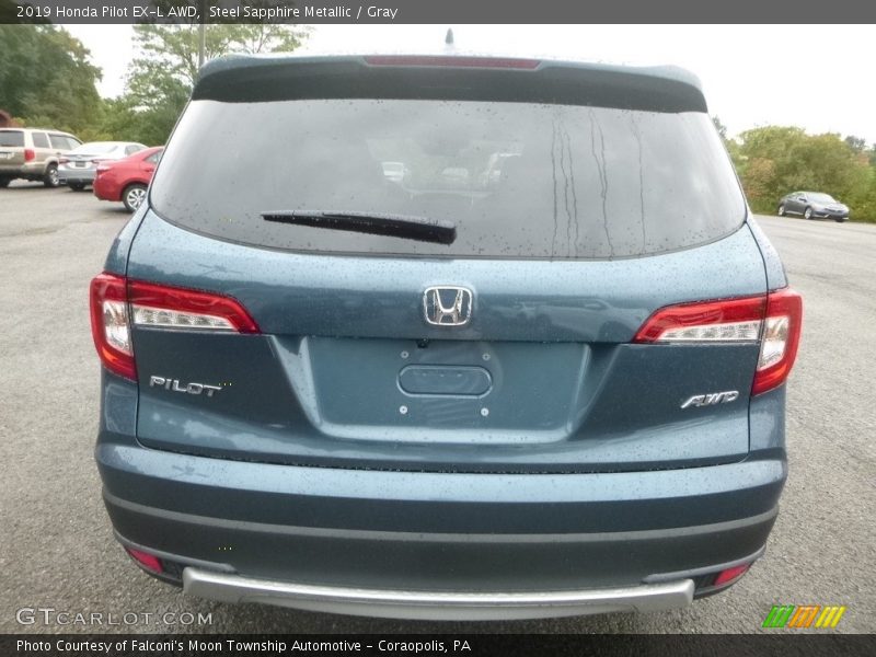 Steel Sapphire Metallic / Gray 2019 Honda Pilot EX-L AWD