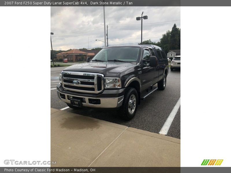 Dark Stone Metallic / Tan 2007 Ford F250 Super Duty Lariat SuperCab 4x4