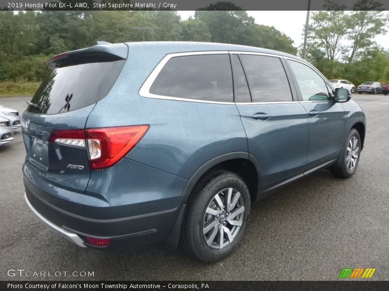 Steel Sapphire Metallic / Gray 2019 Honda Pilot EX-L AWD