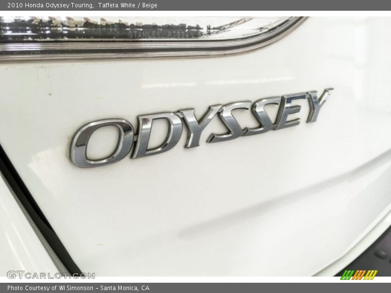 Taffeta White / Beige 2010 Honda Odyssey Touring