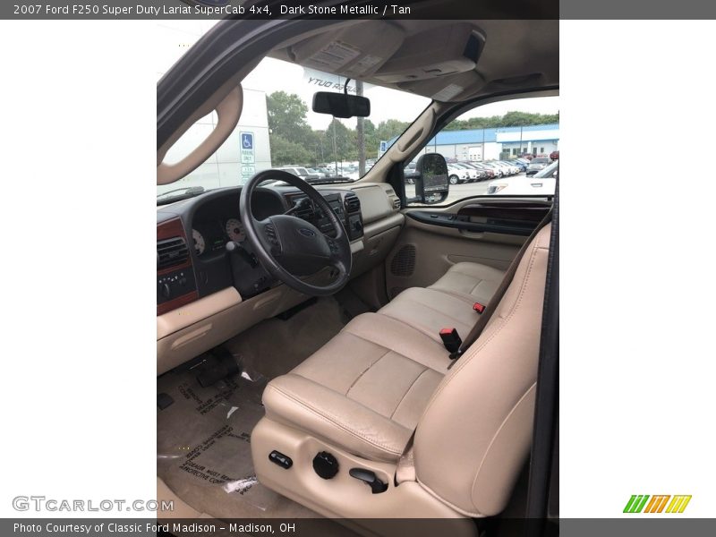 Dark Stone Metallic / Tan 2007 Ford F250 Super Duty Lariat SuperCab 4x4