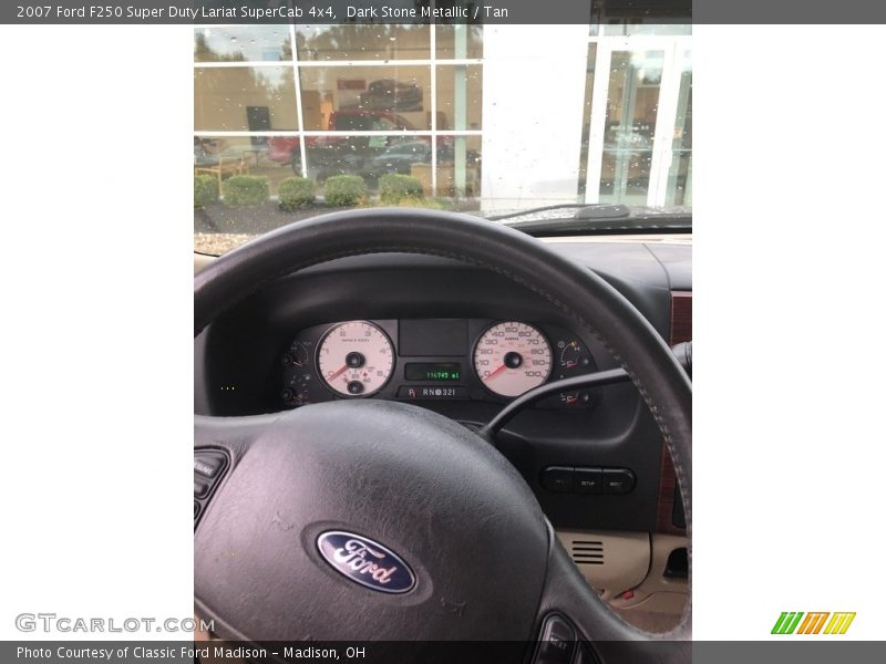 Dark Stone Metallic / Tan 2007 Ford F250 Super Duty Lariat SuperCab 4x4