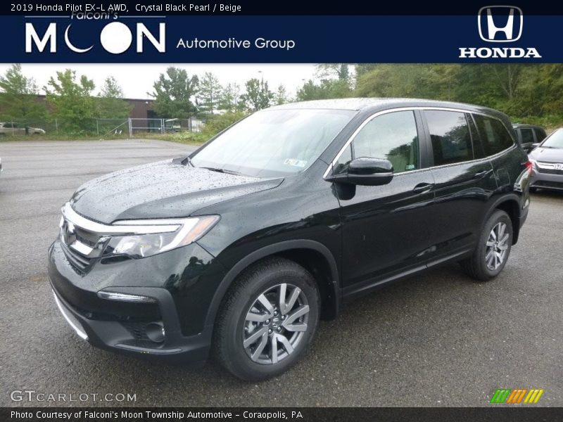 Crystal Black Pearl / Beige 2019 Honda Pilot EX-L AWD