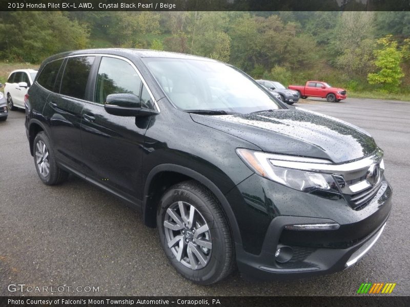 Crystal Black Pearl / Beige 2019 Honda Pilot EX-L AWD