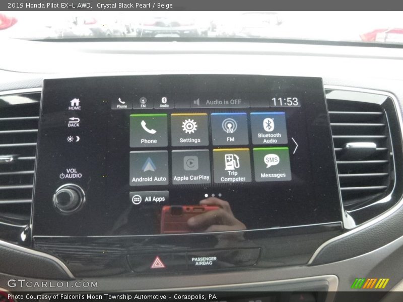Crystal Black Pearl / Beige 2019 Honda Pilot EX-L AWD