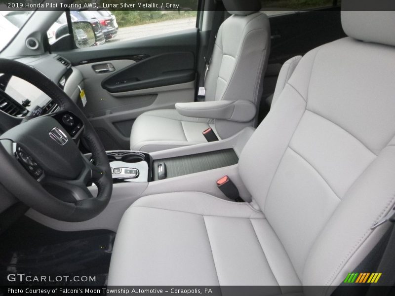 Lunar Silver Metallic / Gray 2019 Honda Pilot Touring AWD