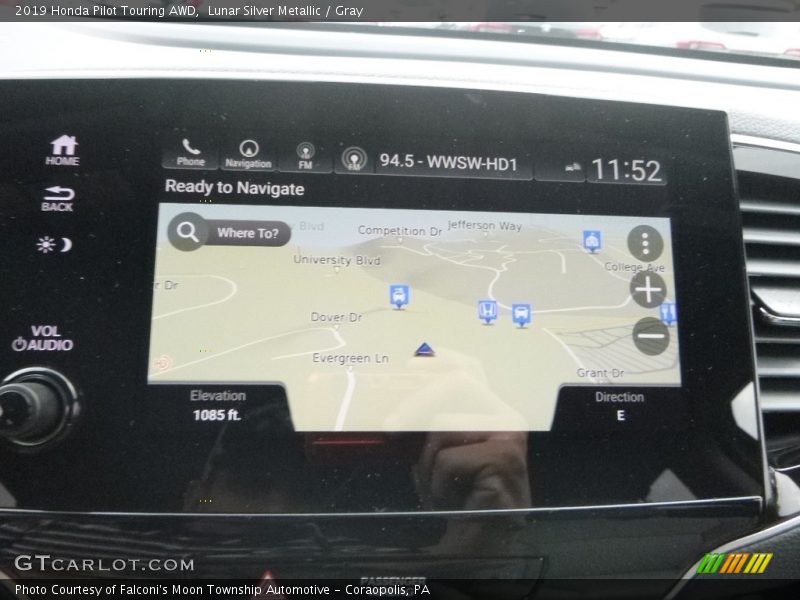 Lunar Silver Metallic / Gray 2019 Honda Pilot Touring AWD