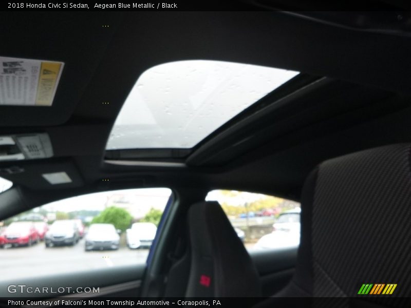 Aegean Blue Metallic / Black 2018 Honda Civic Si Sedan