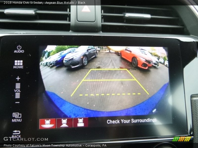 Aegean Blue Metallic / Black 2018 Honda Civic Si Sedan