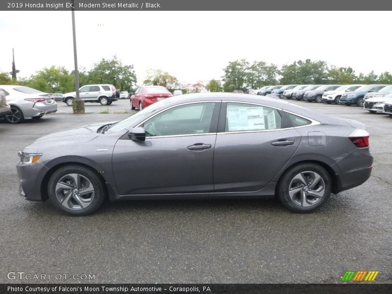 Modern Steel Metallic / Black 2019 Honda Insight EX