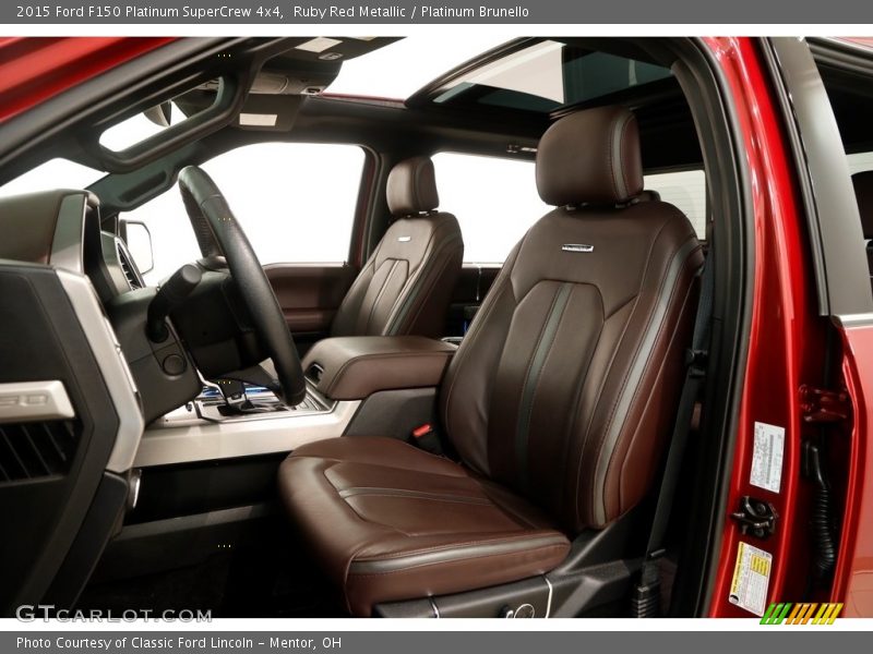 Ruby Red Metallic / Platinum Brunello 2015 Ford F150 Platinum SuperCrew 4x4