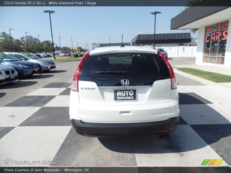 White Diamond Pearl / Beige 2014 Honda CR-V EX-L
