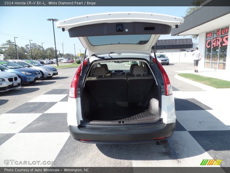 White Diamond Pearl / Beige 2014 Honda CR-V EX-L