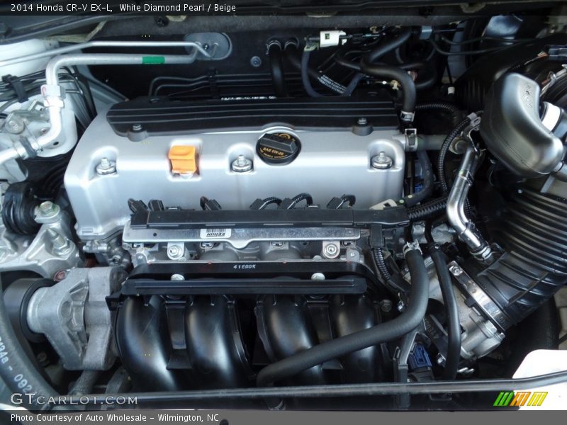 White Diamond Pearl / Beige 2014 Honda CR-V EX-L