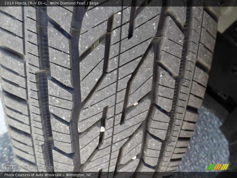 White Diamond Pearl / Beige 2014 Honda CR-V EX-L